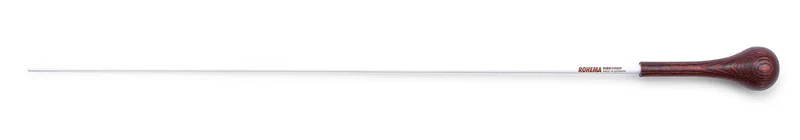 Rohema Rubin White lacquered Carbon Fibre, Black Hornwood Handle, 400mm Baton