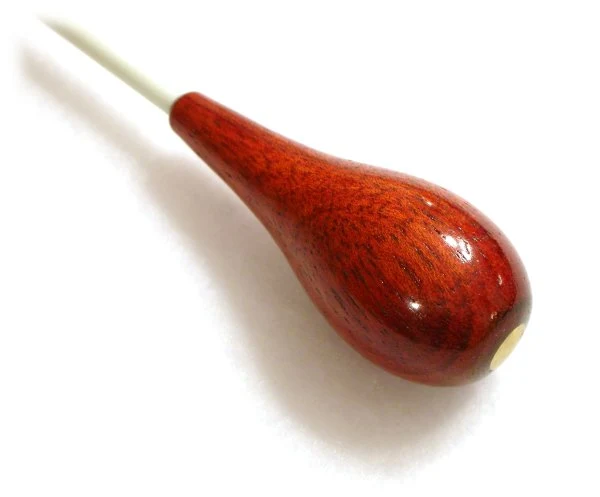 Custom Batons 13" Fiberglass shaft with Bloodwood, Pear handle