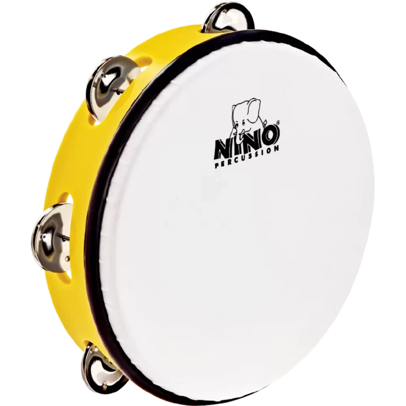 Nino Red ABS Molded Tambourine 8"