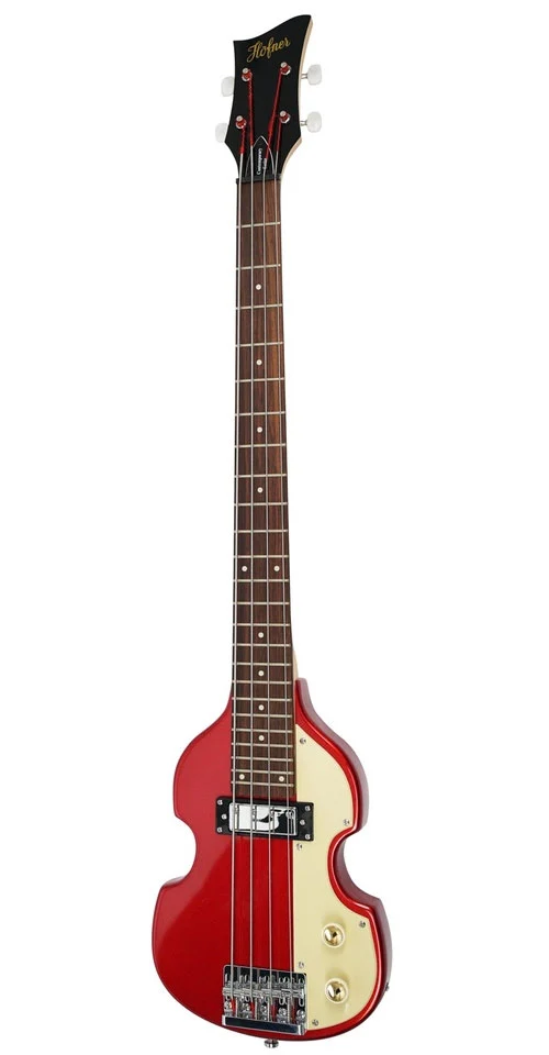 HCT-SHVB-R-C-0 Shorty Violin Metallic Red Cream Pickguard