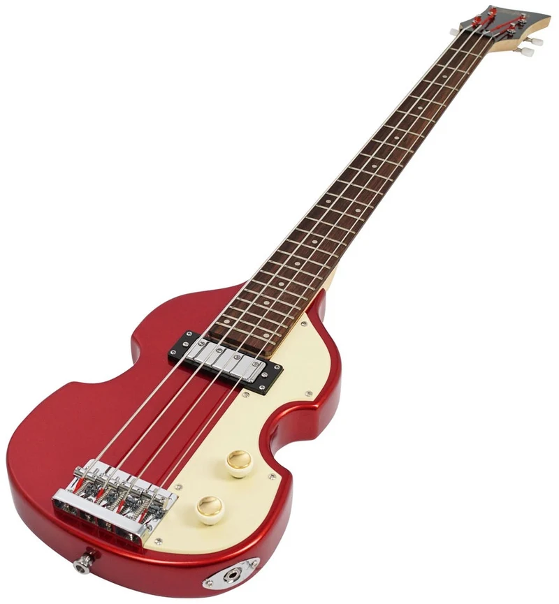 HCT-SHVB-R-C-0 Shorty Violin Metallic Red Cream Pickguard