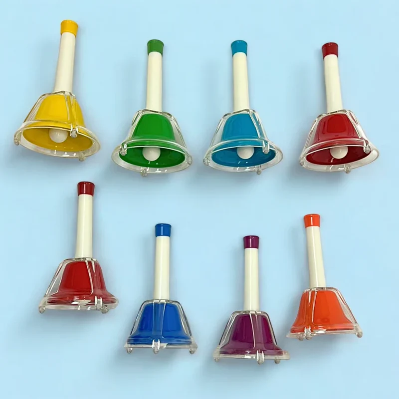 EMUS 8-Note Junior Hand Bell Set with Push Buttons - JHB-68
