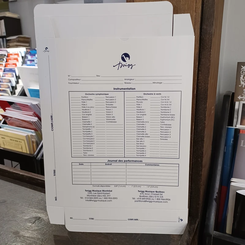 Music Sheet Storage Box