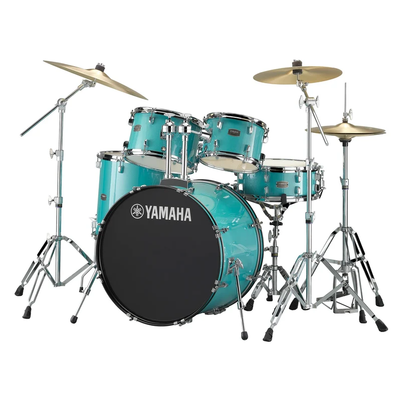 Yamaha Rydeen Drum Set (10", 12", 16", Snare Drum, 22") with Hardware, Cymbals and Drum Stool