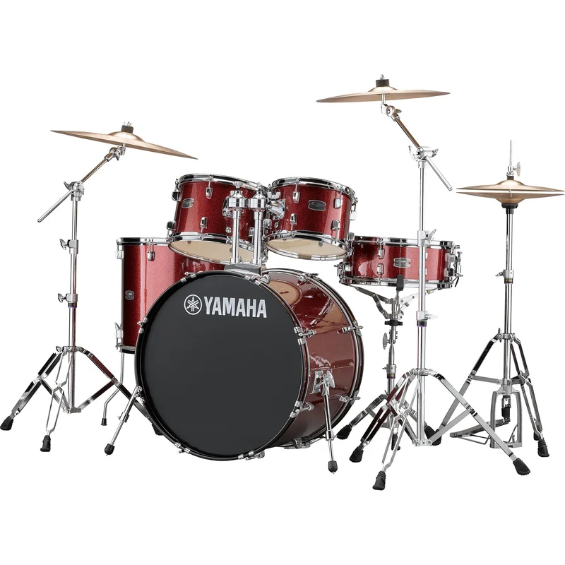 Yamaha Rydeen Drum Set (10", 12", 16", Snare Drum, 22") with Hardware, Cymbals and Drum Stool