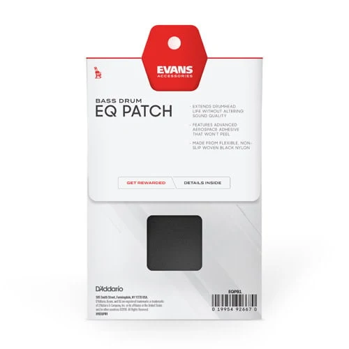 Black Nylon Bass Drum Patch