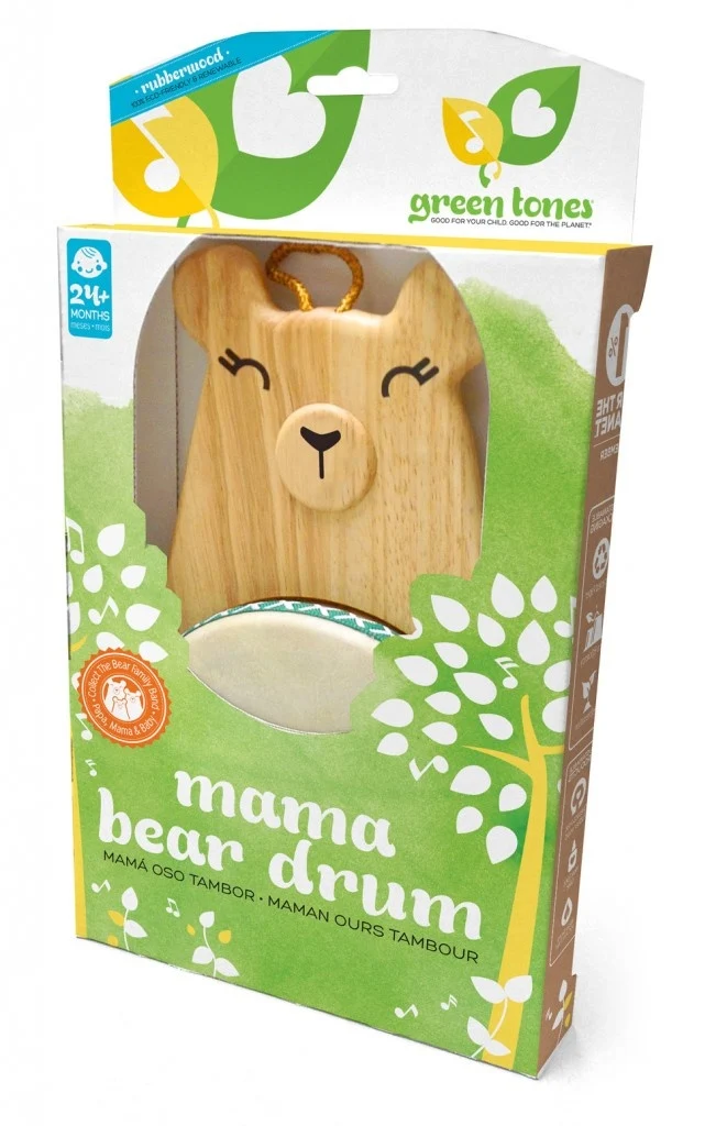 Tambour Maman Ours 10.5'' - Green Tones