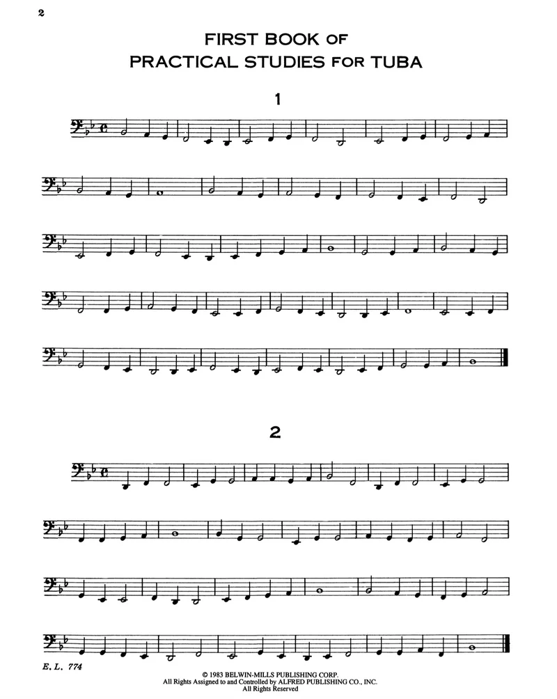 Practical Studies - Book 1, Tuba