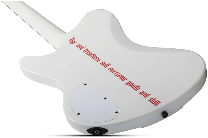Ultra Spitfire Signature Simon Gallup Gloss White with Red Lion
