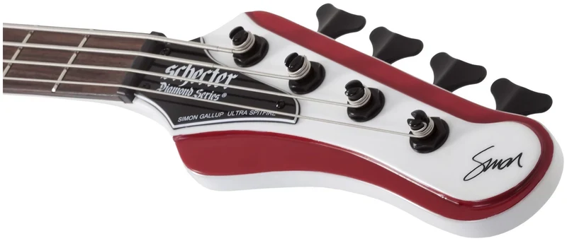Ultra Spitfire Signature Simon Gallup Gloss White with Red Lion