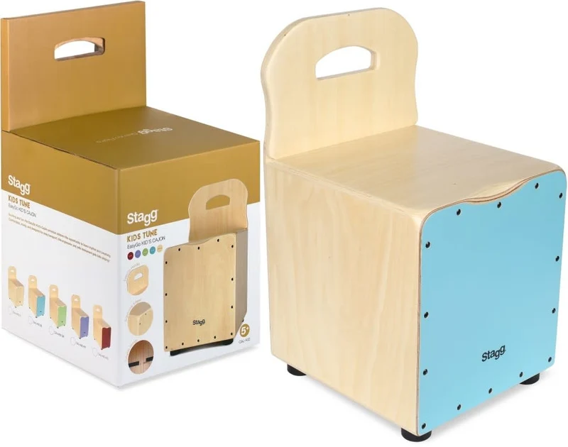 Stagg Brasswood Kid's Cajon With EasyGo Backrest