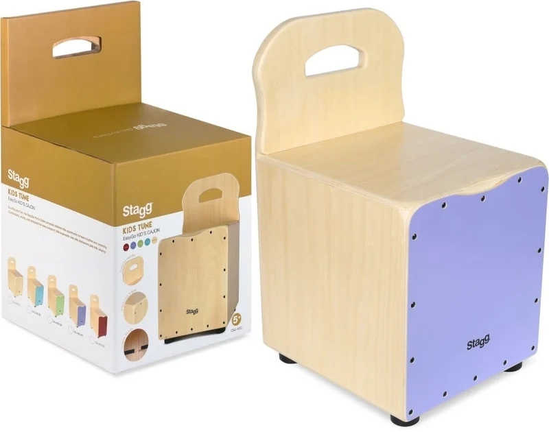 Stagg Brasswood Kid's Cajon With EasyGo Backrest