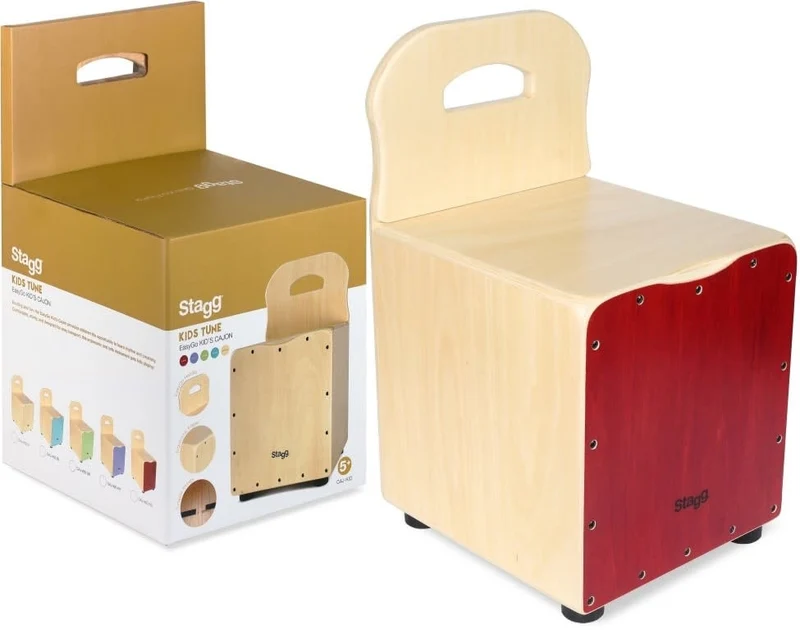 Stagg Brasswood Kid's Cajon With EasyGo Backrest