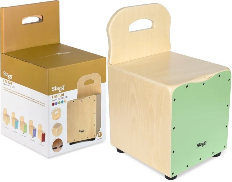 Stagg Brasswood Kid's Cajon With EasyGo Backrest