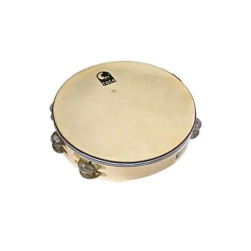Toca Player's Series Wood Tambourine, 10" Double Row with head