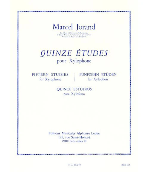 Jorand - Quinze Etudes Pour Xylophone