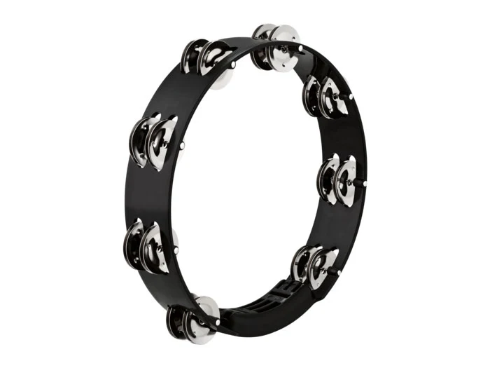Tambourin Abs Noir 25 CM 1 Rangee Cymbales