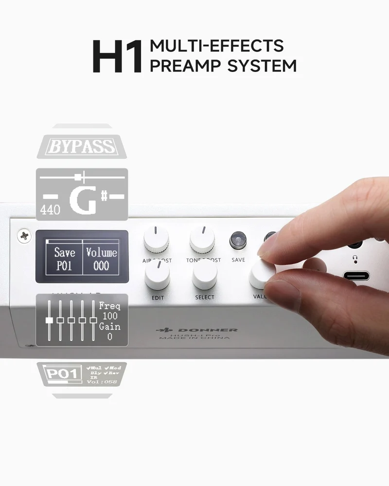 HUSH-I Pro Travel Guitar White