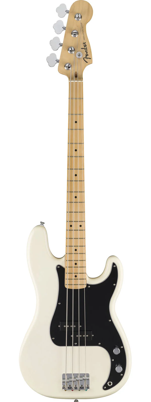 Standard Precision Bass MN Black Pickguard Olympic White