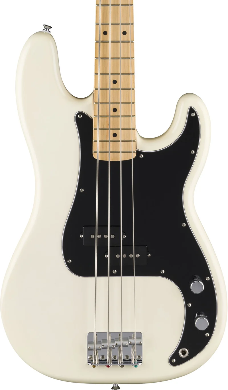 Standard Precision Bass MN Black Pickguard Olympic White