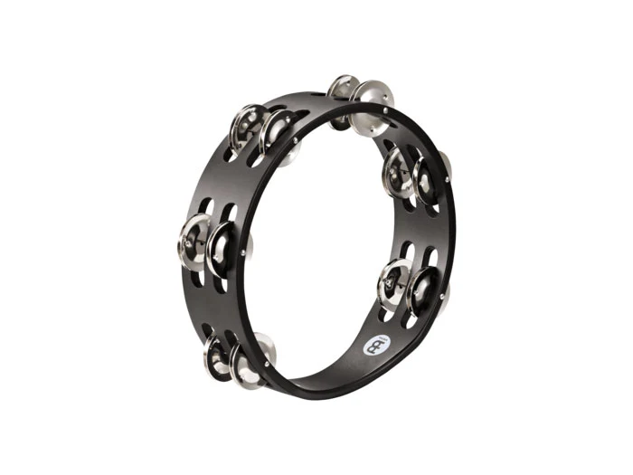 CTA2SBK - Tambourin Bois 8 Noir Cymbale Acier