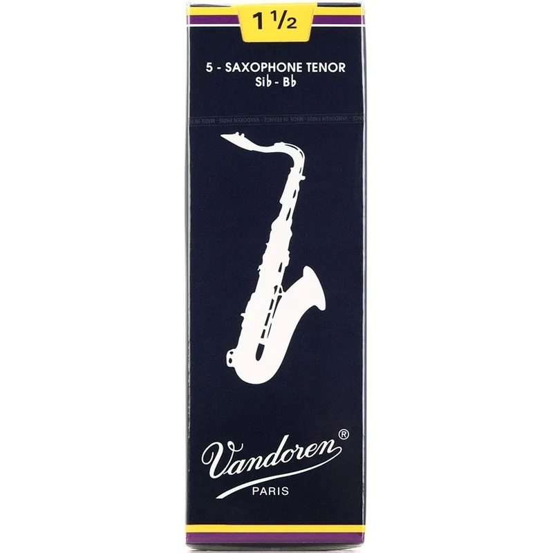 Vandoren Traditional Tenor Sax Reeds Strength 1.5 5 Pack