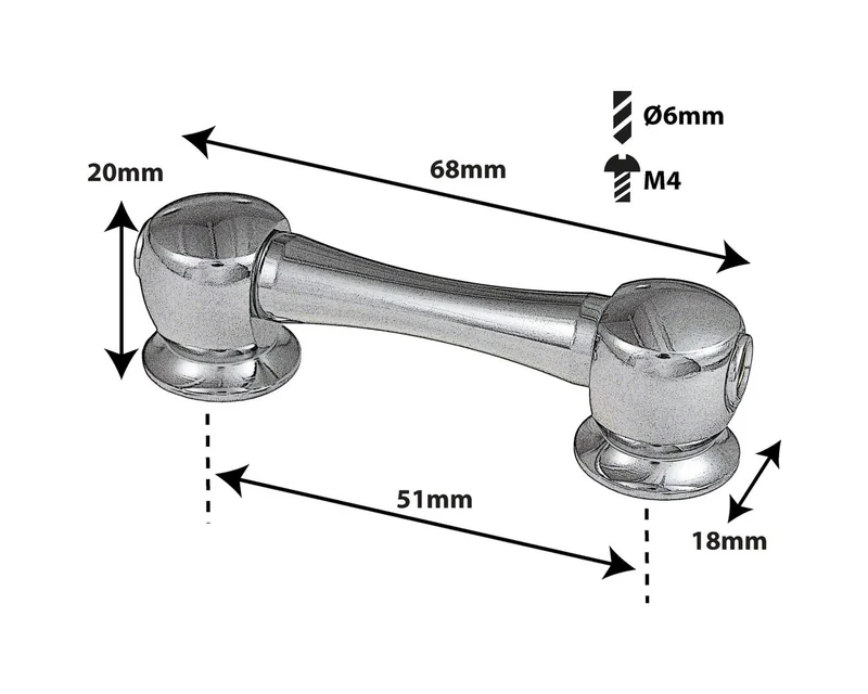 TL11D51 Coquille Tube 51mm Double Tirant (X1)