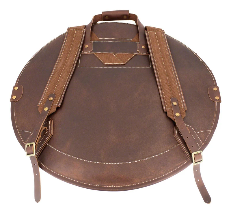 Sac Cymbales En Cuir 24" Sac à dos - Marron