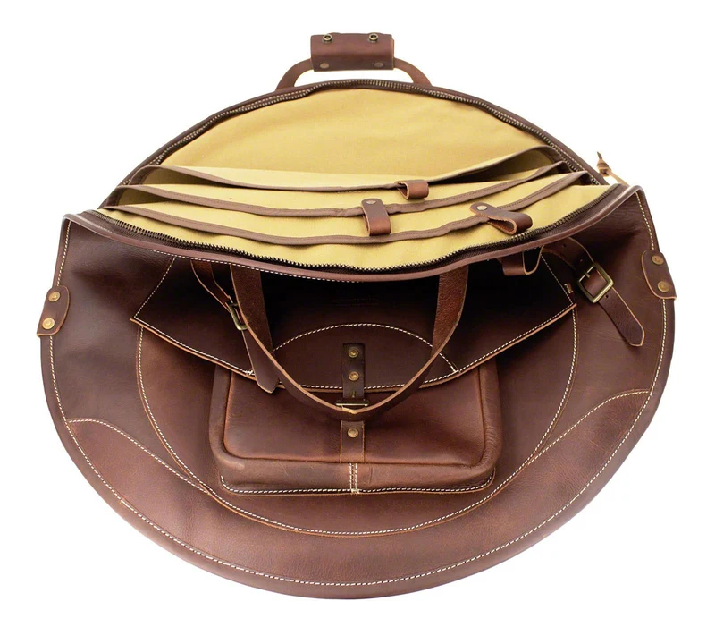 Sac Cymbales En Cuir 24" Sac à dos - Marron