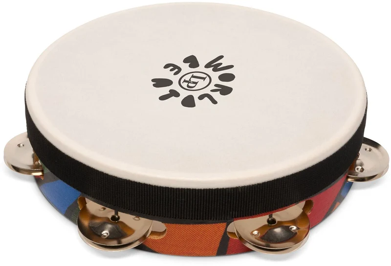 Tambourins World Beat Single Row Avec Peau LP7022 8 Pouces