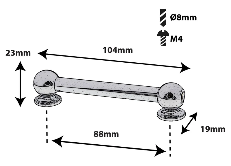 TL13D88 Coquille Tube 88mm Double Tirant X1
