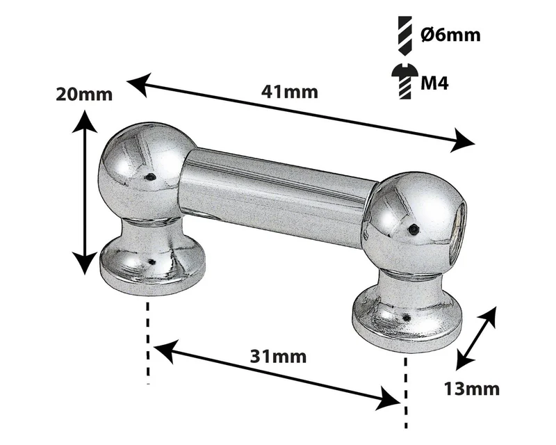 TL12D31 Coquille Tube 31mm Double Tirant (X1)