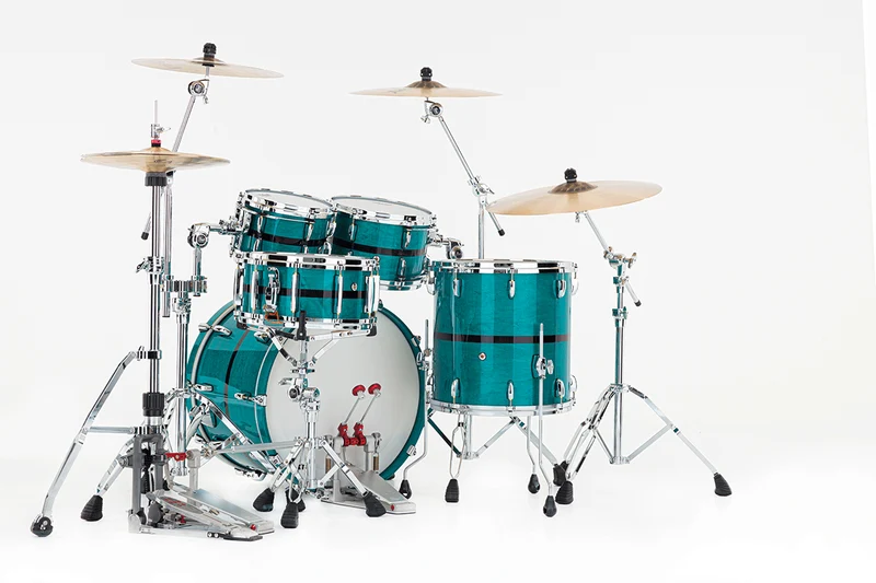 Masters Maple Pure Stage 22 Optimount Aqua Turquoise Stripe