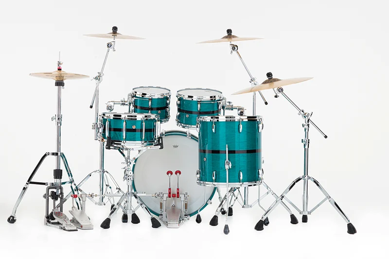 Masters Maple Pure Stage 22 Optimount Aqua Turquoise Stripe