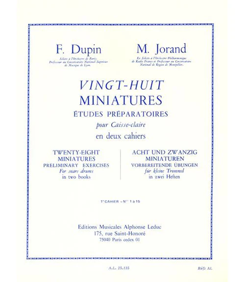 Dupin F. Jorand M. - 28 Miniatures Vol. 1 - Caisse Claire