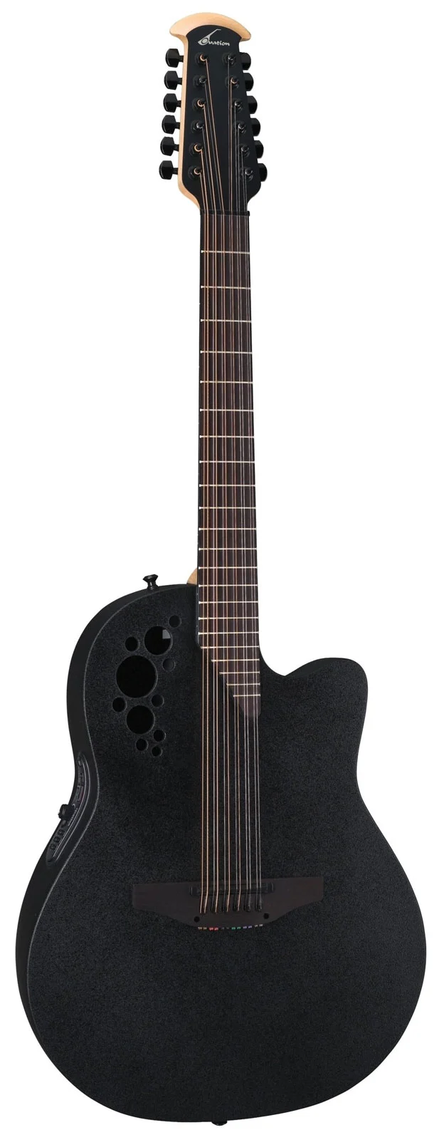 Elite Tx Deep Contour Cutaway 12 Cordes Black Textured 2058TX-5-G