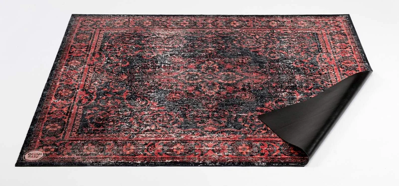 Tapis Vintage Persian 1.85 X 1.60M Antidérapant - Black Red