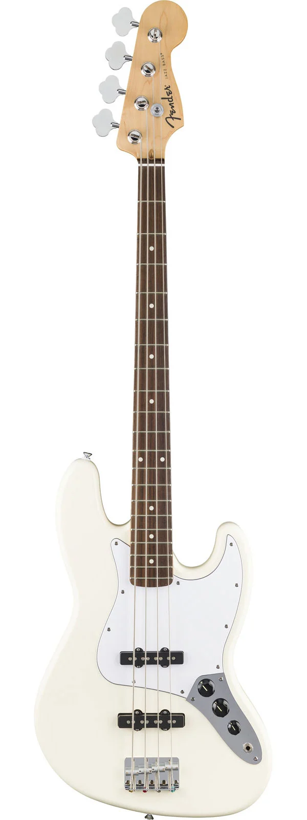 Standard Jazz Bass LRL White Pickguard Olympic White