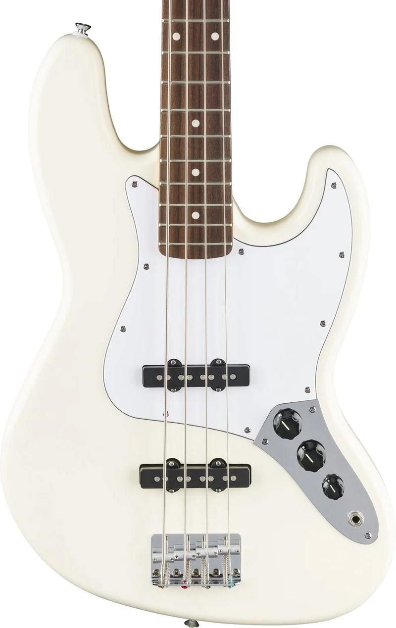 Standard Jazz Bass LRL White Pickguard Olympic White