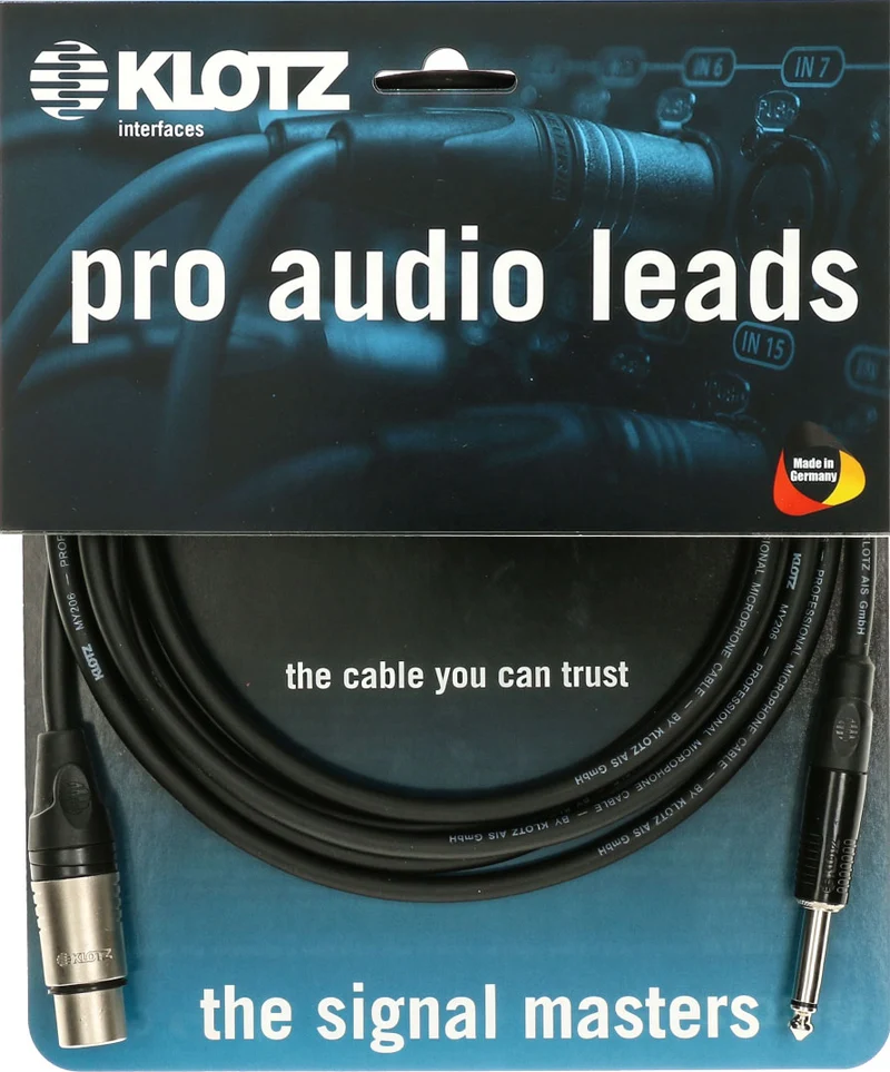 Cable Micro 1 M XLR Femelle - Jack 2P Klotz