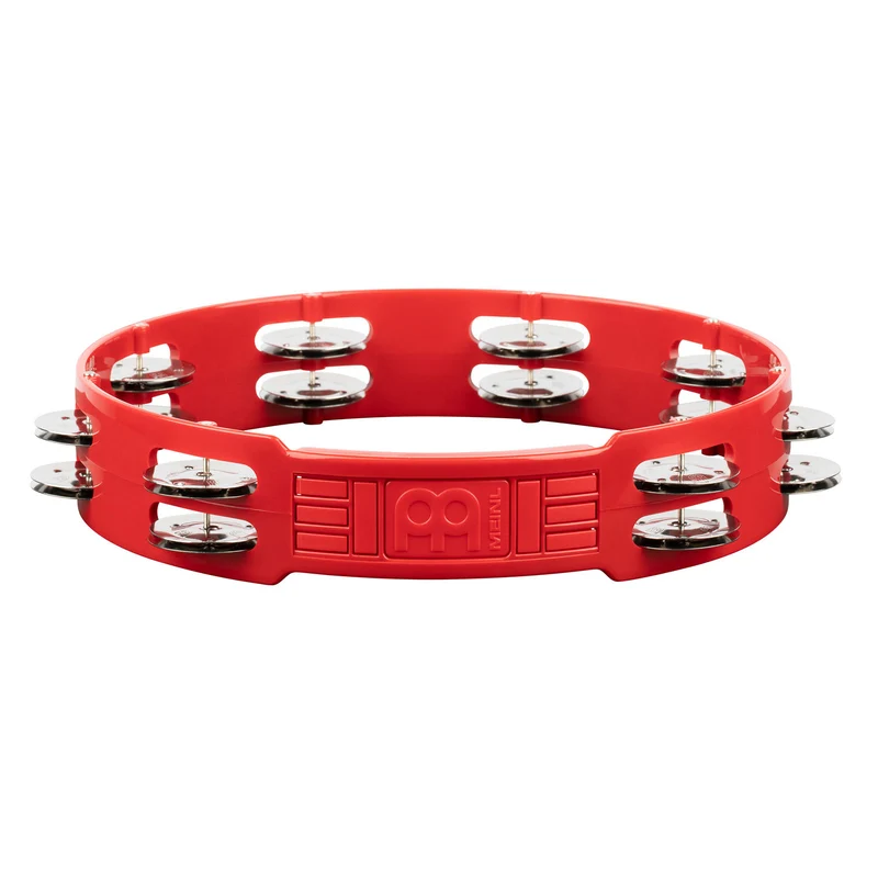 HTT10R - Tambourin Abs Rouge 25CM 1 Rangée de Cymbalette