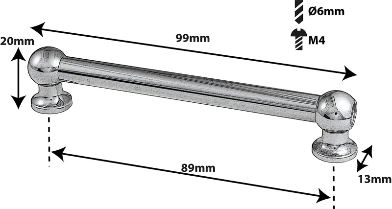 TL12D89 Coquille Tube 89mm Double Tirant (X1)