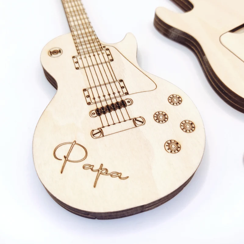 Boîte guitare personnalisé et médiators électrique ou acoustique