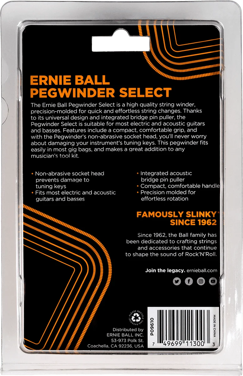 Tourne-mécaniques Ernie Ball Pegwinder Select 9610