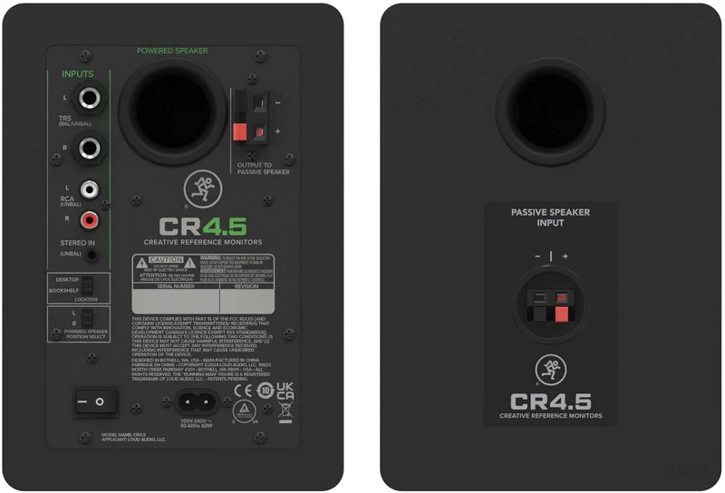 Enceintes de monitoring Bluetooth actives 4,5" – MACKIE CR45BT (la paire)