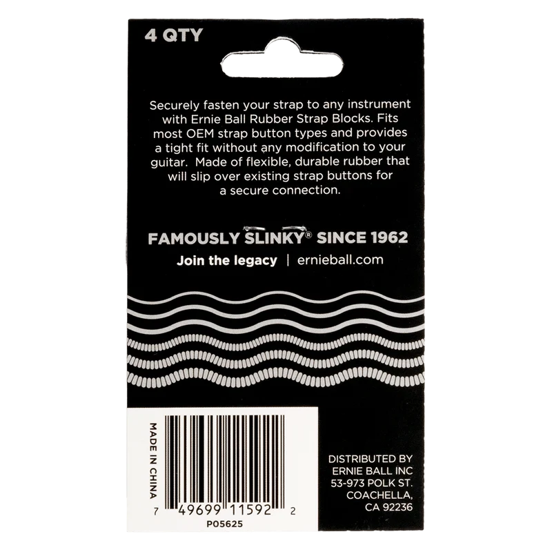 Strap Blocks gris – Pack de 4 ERNIE BALL 5625