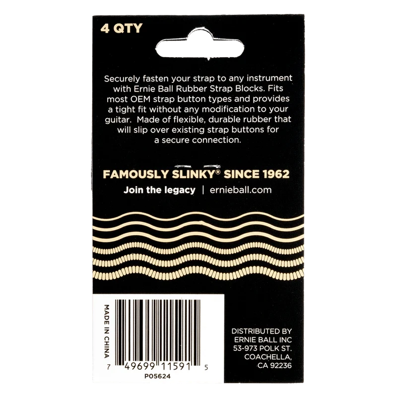 Strap Blocks crème – Pack de 4 ERNIE BALL 5624