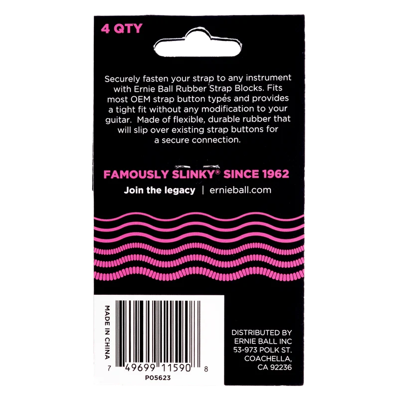 Strap Blocks Rose – Pack de 4 ERNIE BALL 5623