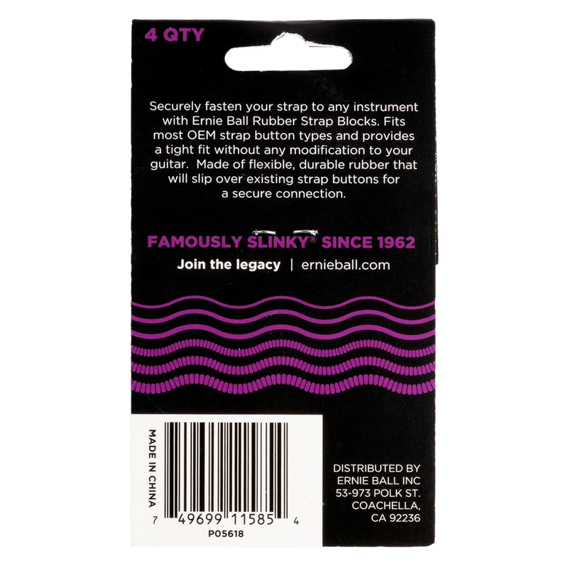 Strap Blocks Violet – Pack de 4 ERNIE BALL 5618
