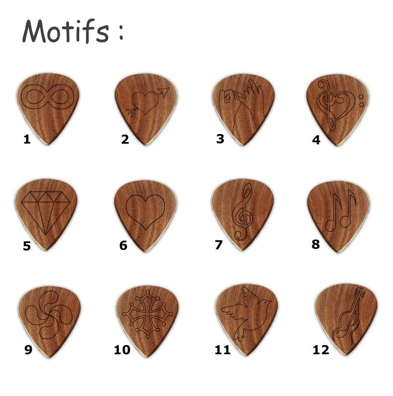Médiator acajou motif celtique